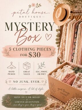 Mystery Box! 5 Clothing Pieces for $30!